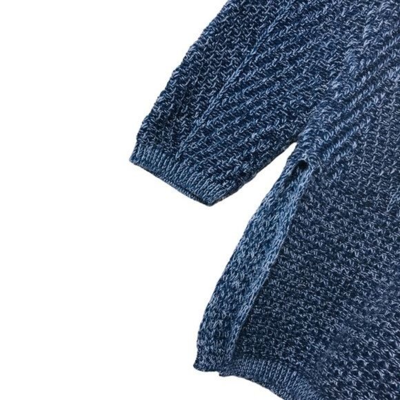 EIGHT EIGHT EIGHT 100% Cotton Marled Knit Sweater Women’s XL Blue Pullover - Picture 7 of 9